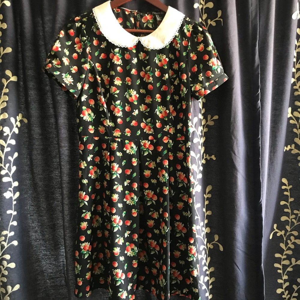 Peter Pan Collar Apple/Peach Dress